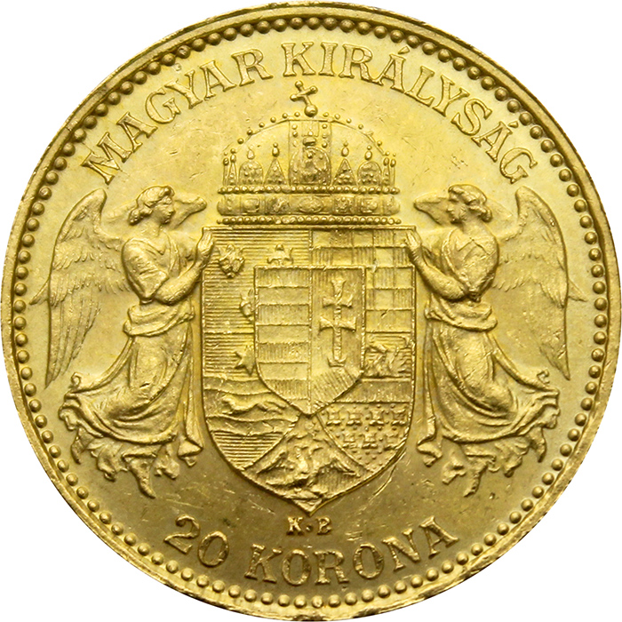 Zlatá mince Dvacetikoruna Františka Josefa I. Uherská ražba 1897
