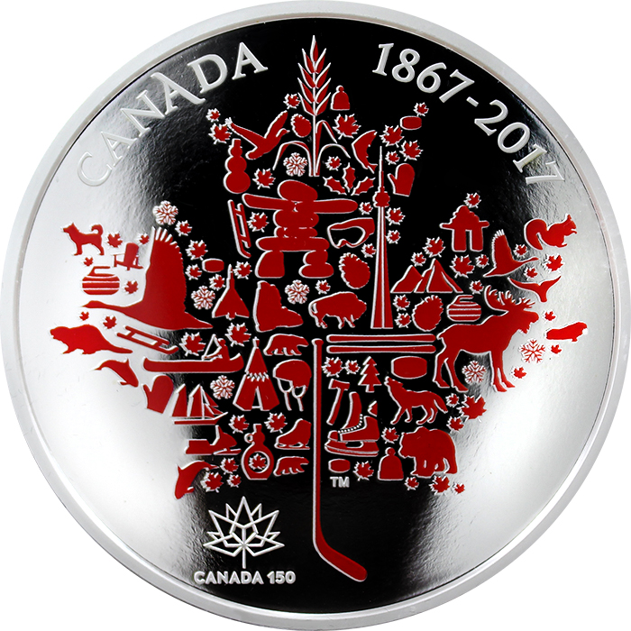 Strieborná minca 5 Oz Canadian Icons 2017 Proof