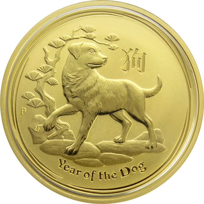Zlatá investičná minca Year of the Dog Rok Psa Lunárny 1 Oz 2018