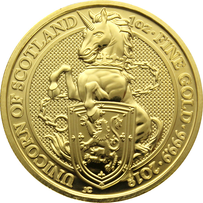 Zlatá investičná minca The Queen´s Beasts The Unicorn 1 Oz 2018