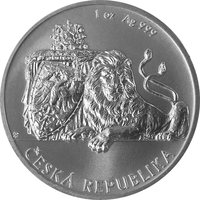 Stříbrná uncová investiční mince Český lev 2017, číslo Standard