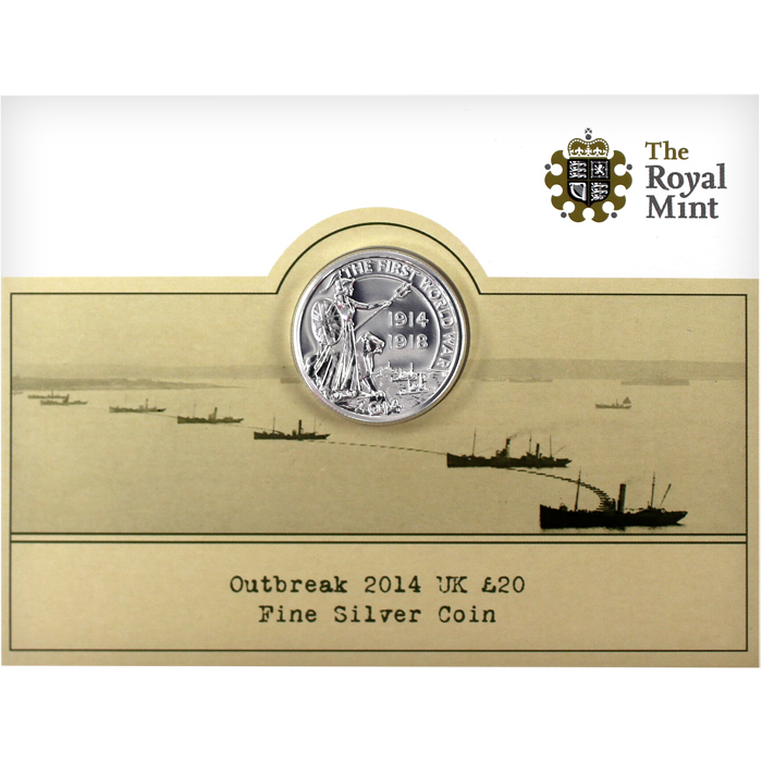 Strieborná minca Outbreak - Prvá svetová vojna 2014 Štandard