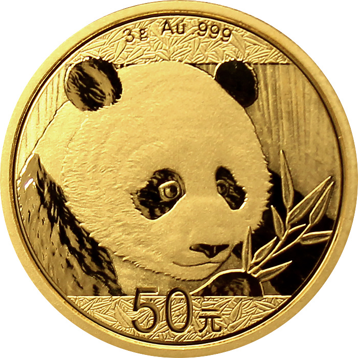 Zlatá investiční mince Panda 3g 2018