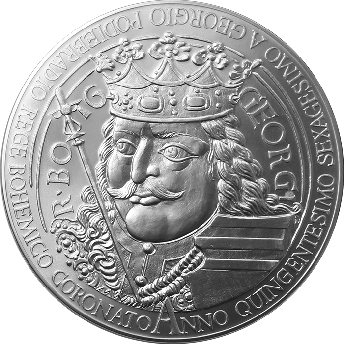 Stříbrná kilogramová mince Jiří z Poděbrad 2018 Standard