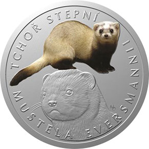 Stříbrná mince Ohrožená příroda - Tchoř stepní 2018 Proof
