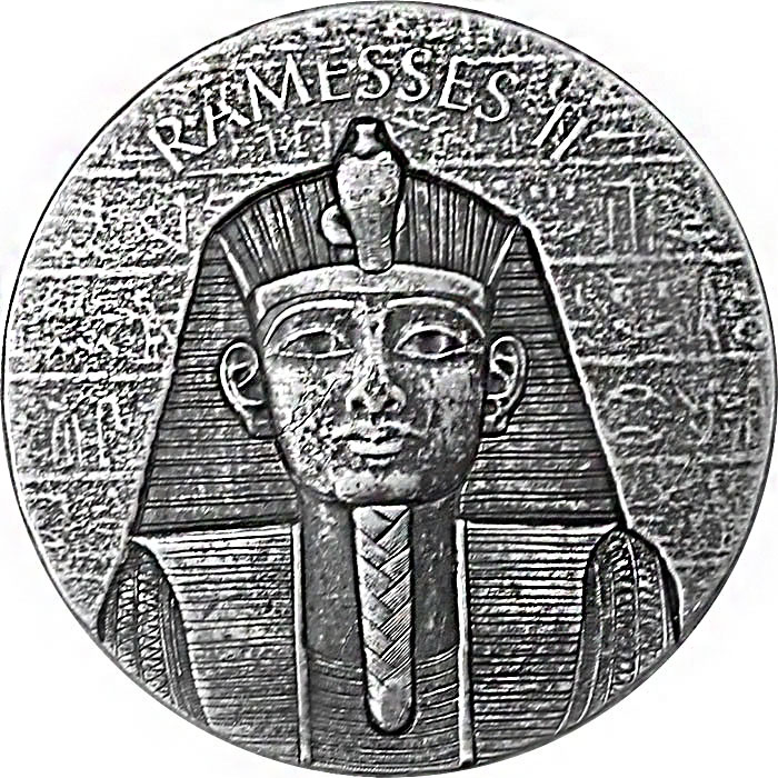 Stříbrná investiční mince Ramesse II 2 Oz 2017