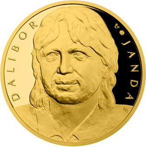 Zlatá půluncová medaile Dalibor Janda 2018 číslováno Proof