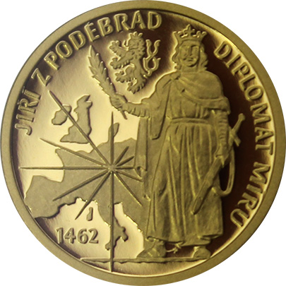 Zlatá mince Doba Jiřího z Poděbrad - Diplomat míru 2018 Proof