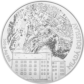 Stříbrná půlkilová investiční medaile Statutární město Mladá Boleslav 2018 Standard