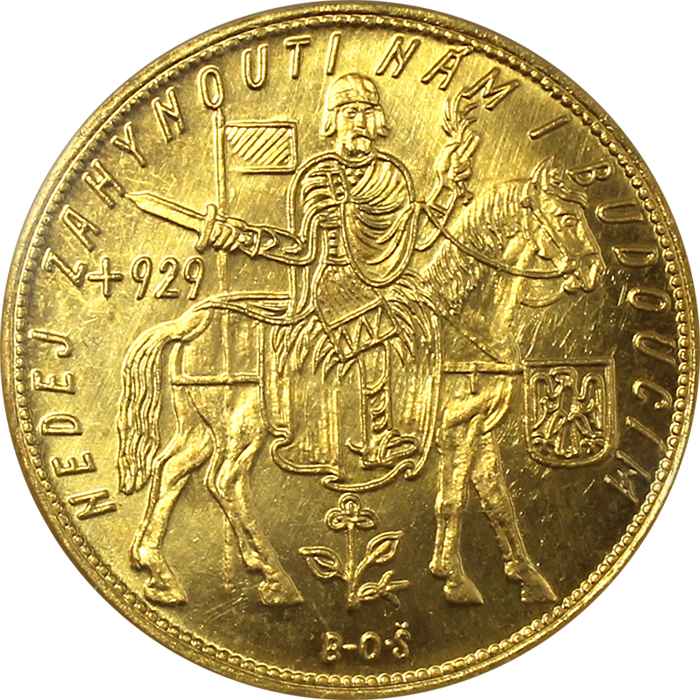 Zlatá mince Svatý Václav Desetidukát Československý 1933