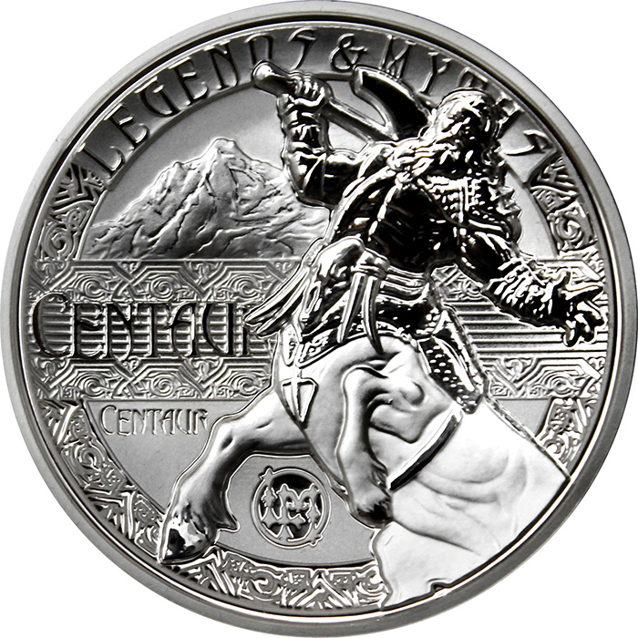 Přední strana Strieborná minca 2 Oz Centaur Legends And Myths 2018 Proof