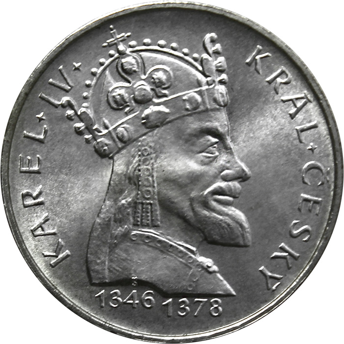 Stříbrná mince 100 Kčs Karel IV. 600. výročí úmrtí 1978