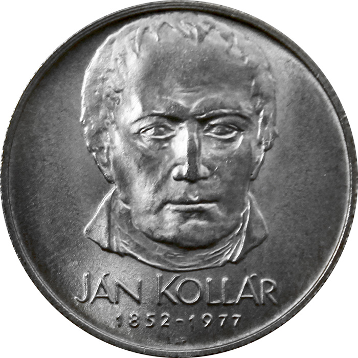 Stříbrná mince 50 Kčs J. Kollár 125. výročí 1977