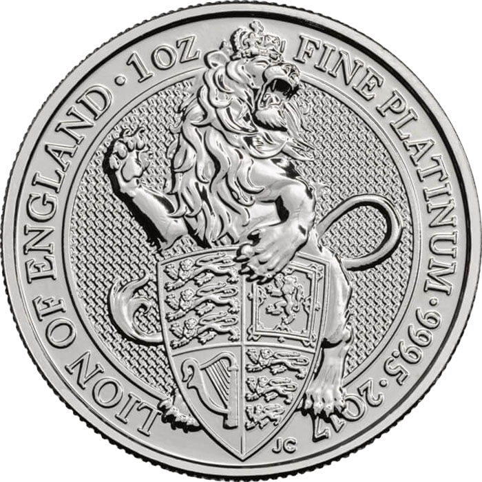 Platinová investiční mince The Queen's Beasts The Lion 1 Oz 2017