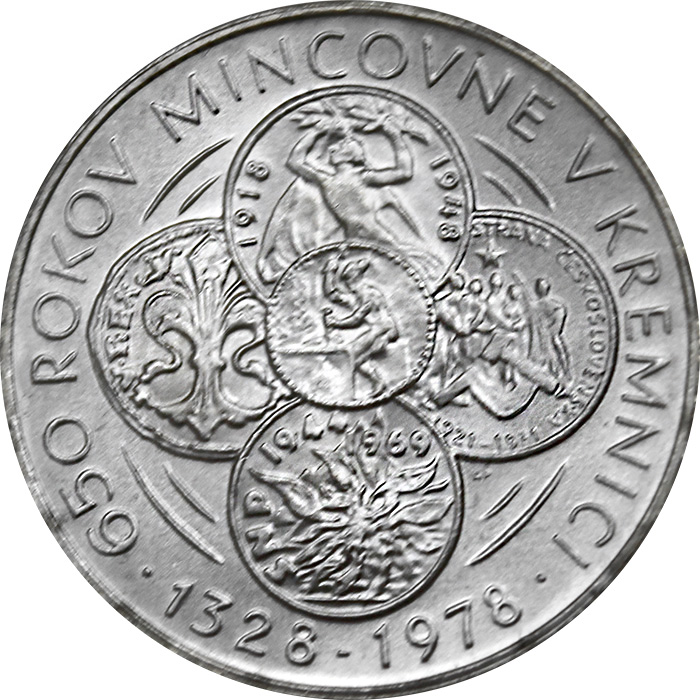 Stříbrná mince 50 Kčs Mincovna Kremnica 650. výročí 1978