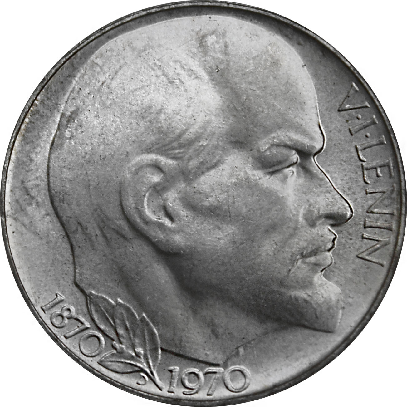 Stříbrná mince 50 Kčs V.I. Lenin 100. výročí narození 1970