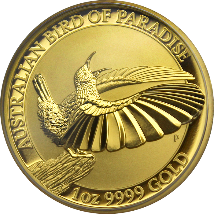 Přední strana Zlatá investičná minca Australian Bird of Paradise 1 Oz 2018