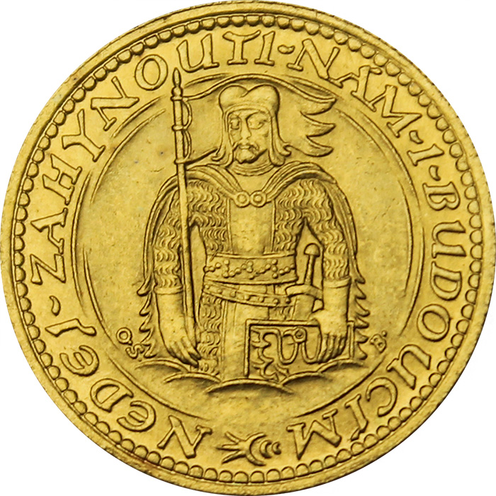 Zlatá mince Svatý Václav Jednodukát Československý 1937