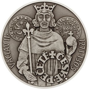 Stříbrná medaile České pečetě - Václav II. 2018 Standard