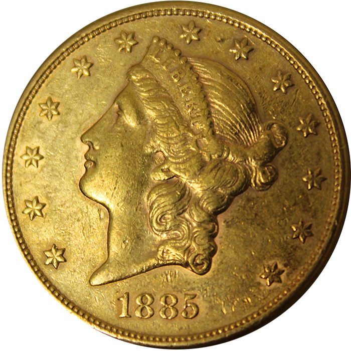Zlatá mince American Double Eagle Liberty Head 1885
