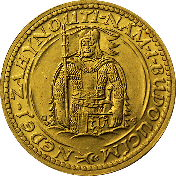 Zlatá mince Svatý Václav Dvoudukát Československý 1929