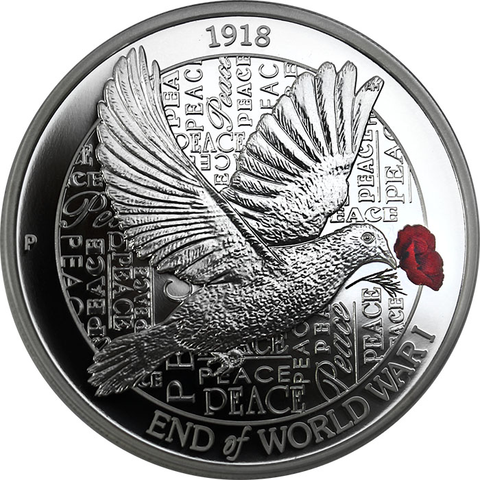 Stříbrná mince 100. výročí konce I. světové války 1 Oz 2018 Proof