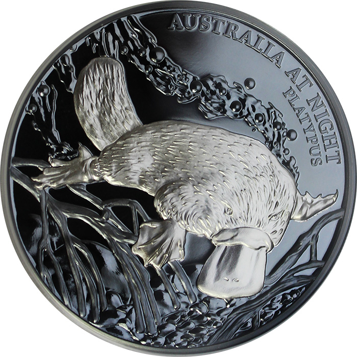 Stříbrná mince Ptakopysk 1 Oz Australia at Night 2018 Proof