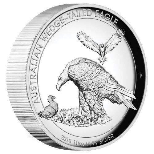 Stříbrná mince 10 Oz Orel klínoocasý High Relief 2018 Proof