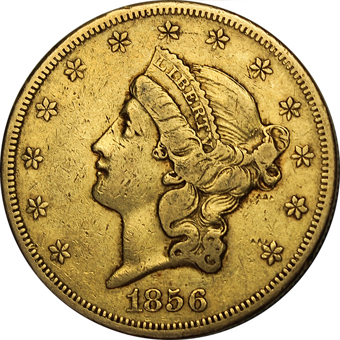 Zlatá mince American Double Eagle Liberty Head 1856