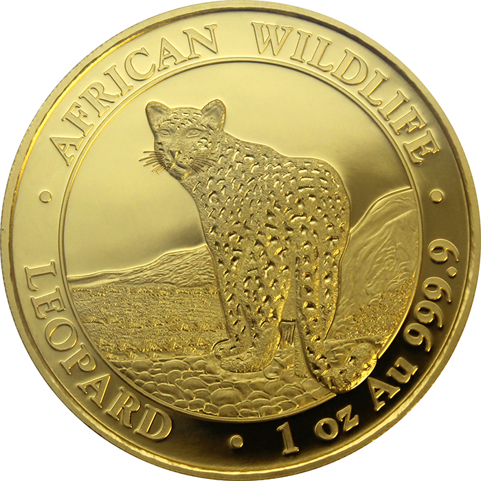 Zlatá investiční mince Leopard Somálsko 1 Oz 2018
