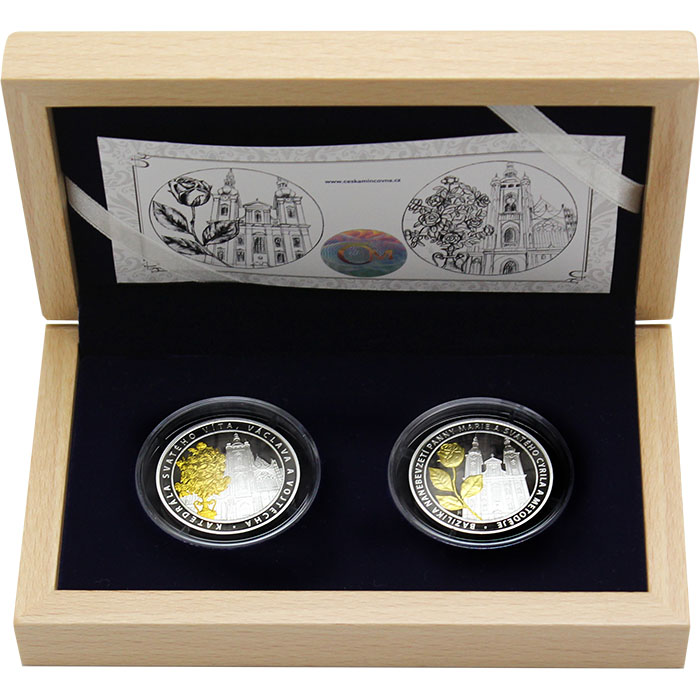 Sada dvoch strieborných mincí Zlatá ruža od pápeža 2018 Proof
