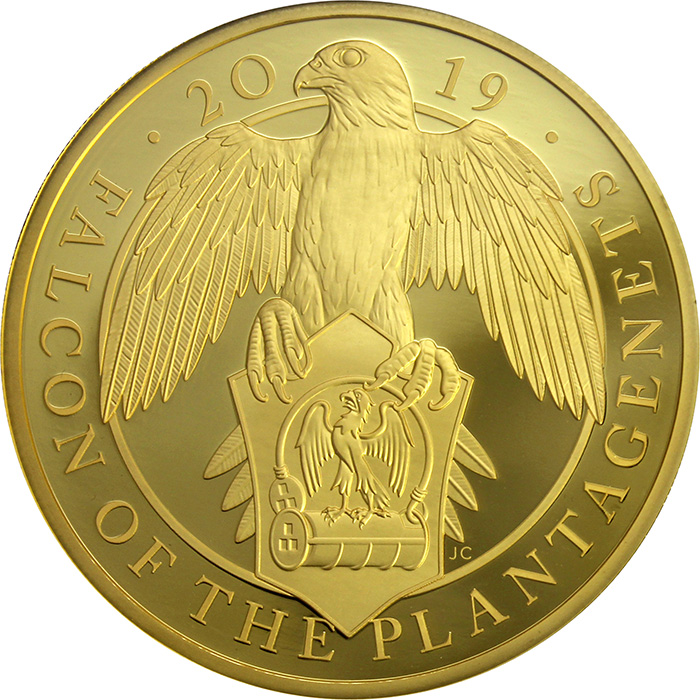 Zlatá mince 5 Oz Falcon of the Plantagenets 2019 Proof