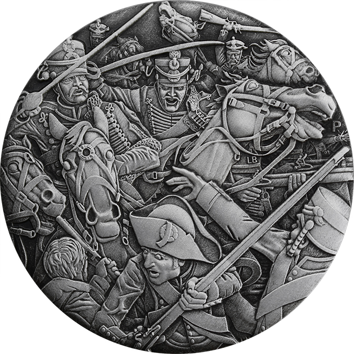 Stříbrná mince Válečnictví - husaři 2 Oz 2018 Antique Standard