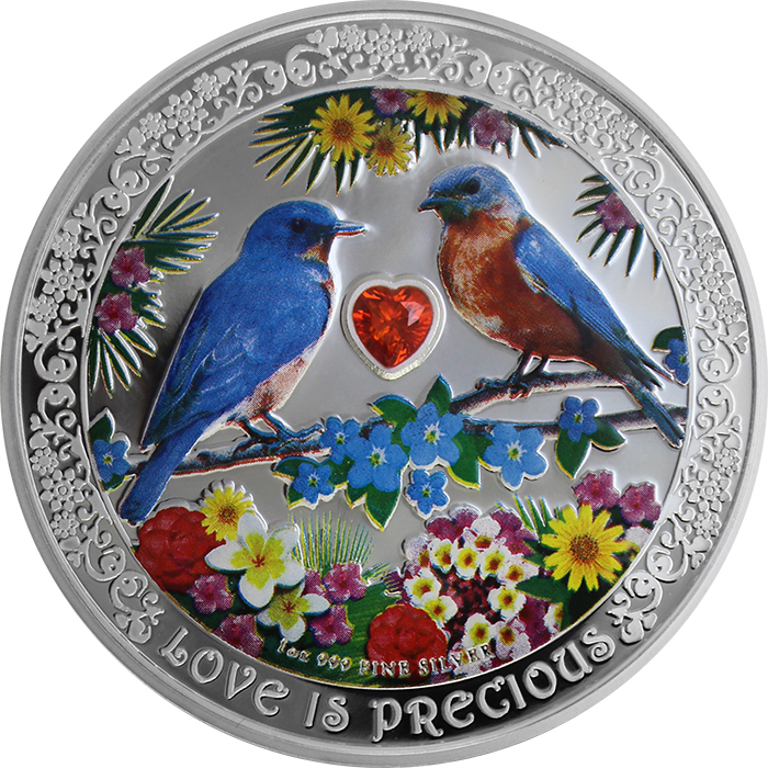 Stříbrná mince Salašníci modří 1 Oz Love is Precious 2019 Proof