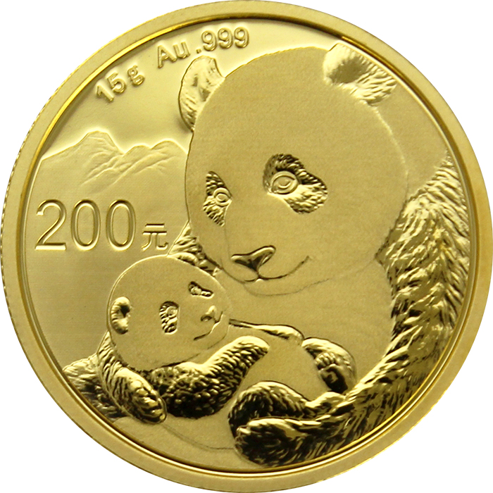 Zlatá investiční mince Panda 15g 2019