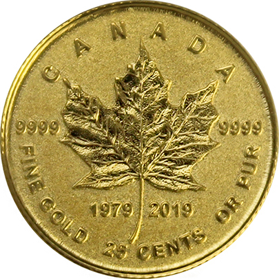 Zlatá mince Maple Leaf 40. výročí 2019 Proof