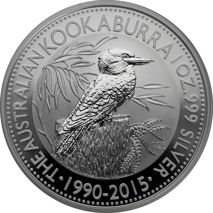 Stříbrná investiční mince Kookaburra Ledňáček 1 Oz 2015
