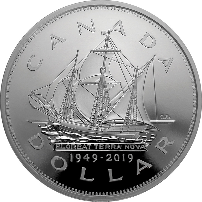 Stříbrná mince Připojení Newfoundlandu ke Kanadě - 70. výročí 5 Oz 2019 Proof