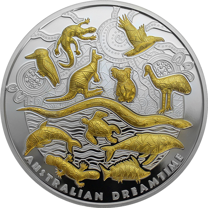 Stříbrná mince 5 Oz Australian Dreamtime 2019 Proof
