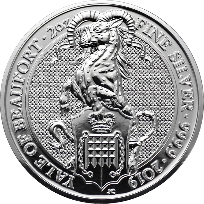 Stříbrná investiční mince The Queen's Beasts The Yale 2 Oz 2019