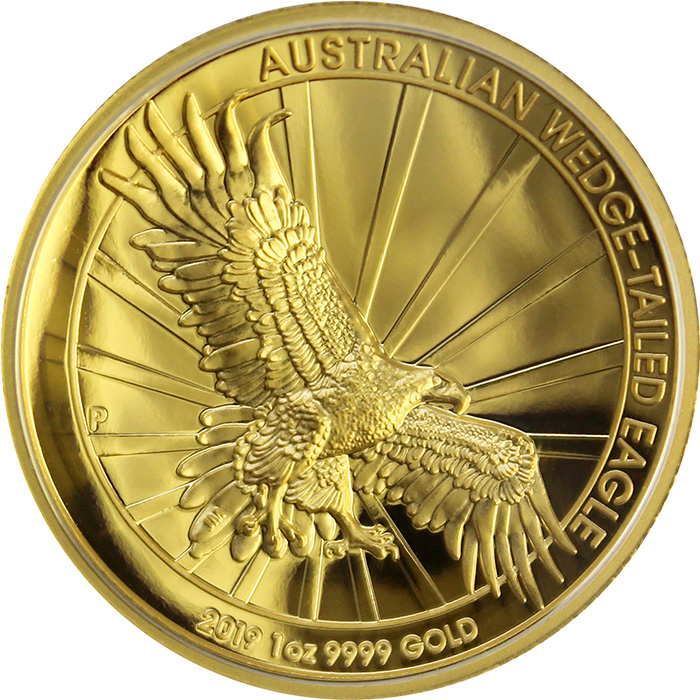 Zlatá minca Orol klínochvostý 1 Oz High Relief 2019 Proof