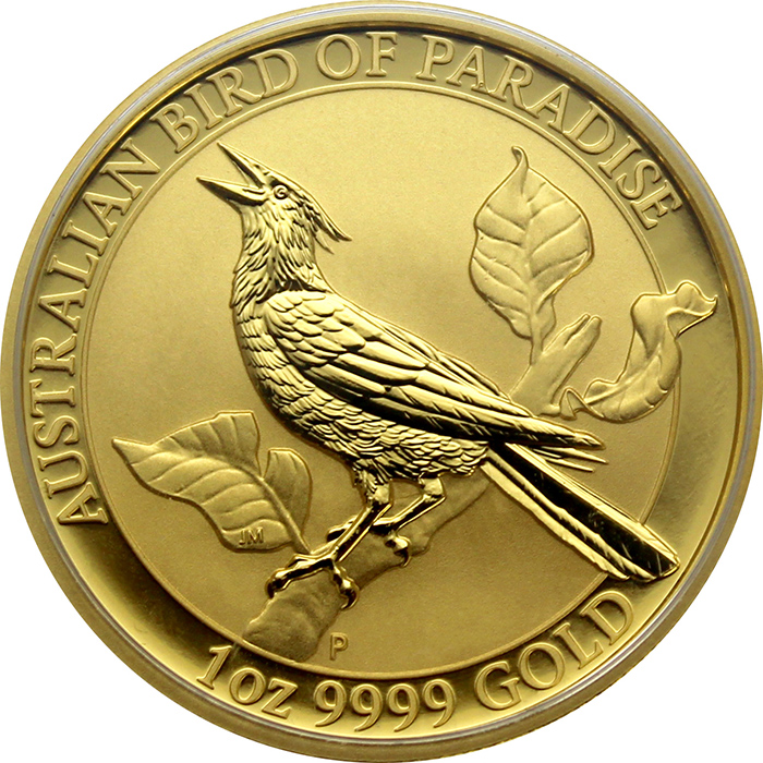 Přední strana Zlatá investičná minca Australian Bird of Paradise 1 Oz 2019