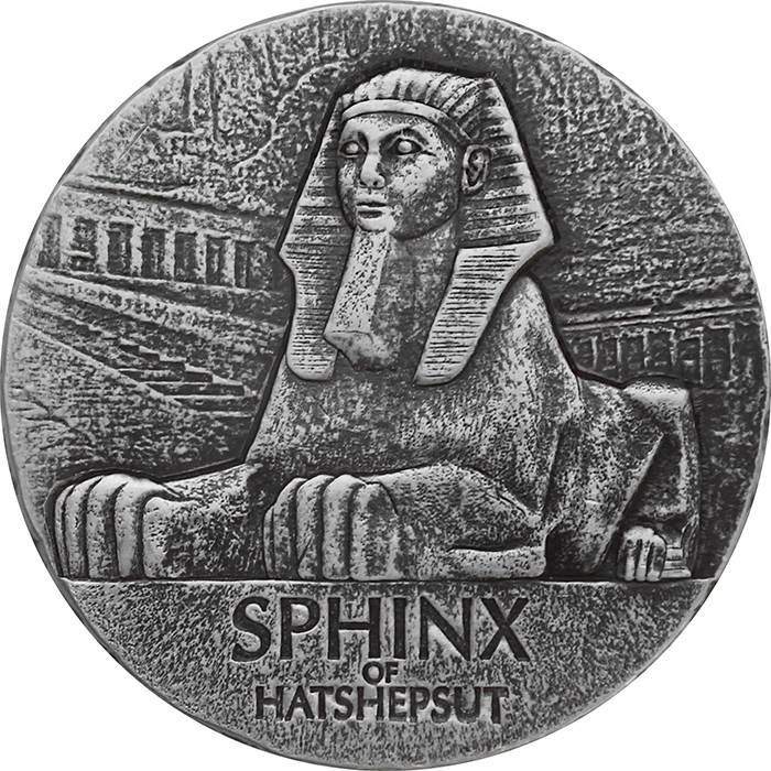 Stříbrná investiční mince Sfinga Hatšepsut 5 Oz 2019