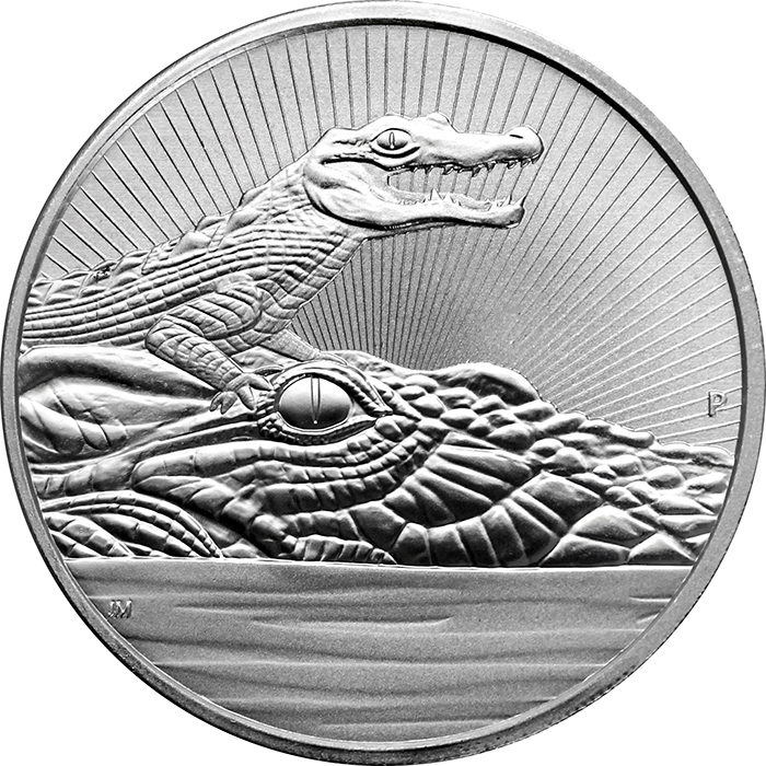 Stříbrná investiční mince Next Generation - Krokodýl 2 Oz 2019 Piedfort