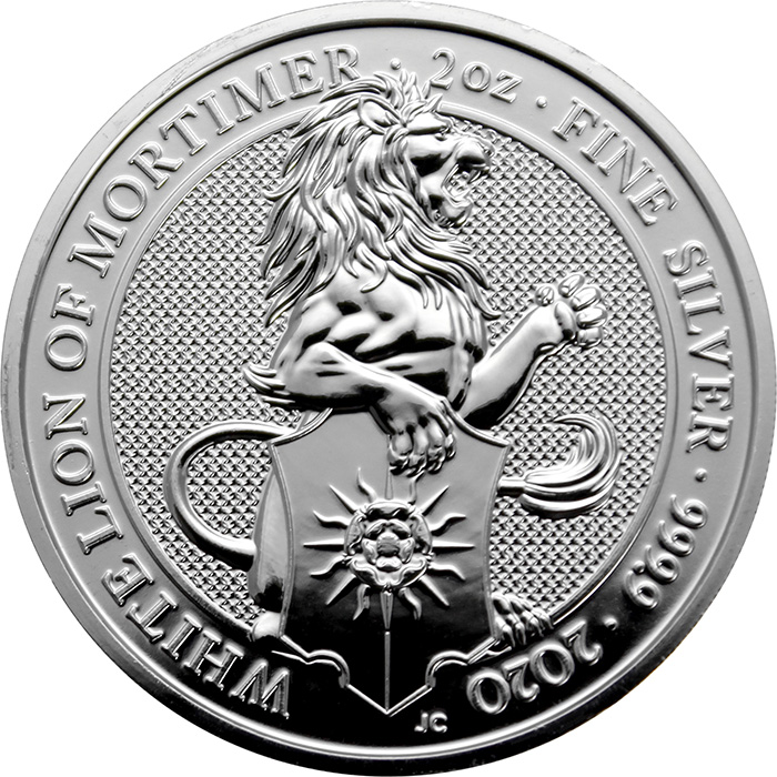 Stříbrná investiční mince The Queen's Beasts The White Lion 2 Oz 2020