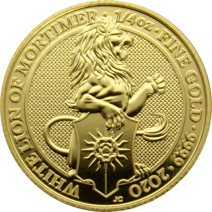 Zlatá investičná minca The Queen´s Beasts The White Lion 1/4 Oz 2020