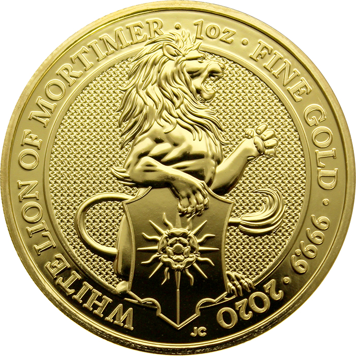 Zlatá investičná minca The Queen´s Beasts The White Lion 1 Oz 2020