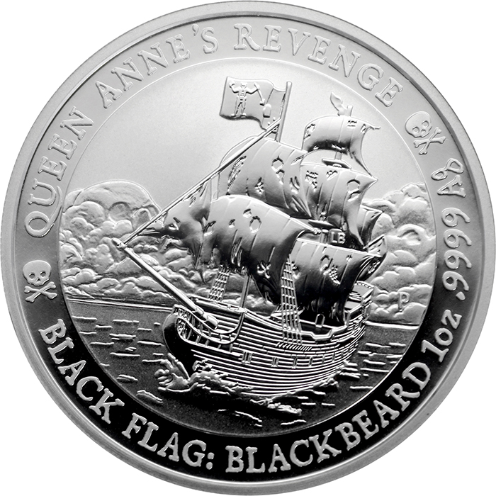 Stříbrná investiční mince Black Flag - Queen Anne´s Revenge 1 Oz 2019