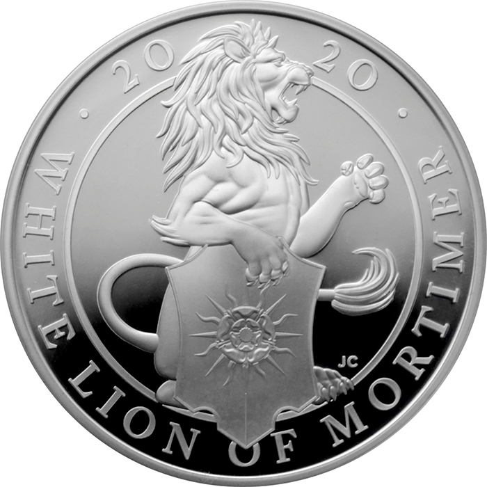 Stříbrná mince White Lion of Mortimer 1 Oz 2020 Proof