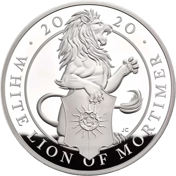Strieborná minca 1 Kg White Lion of Mortimer 2020 Proof